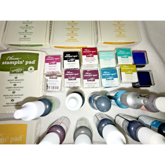 Stampin Up Classic Ink Pads Lot of 24 With 10 Refills Roller Stamps ++ SEE PICS - Picture 7 of 9